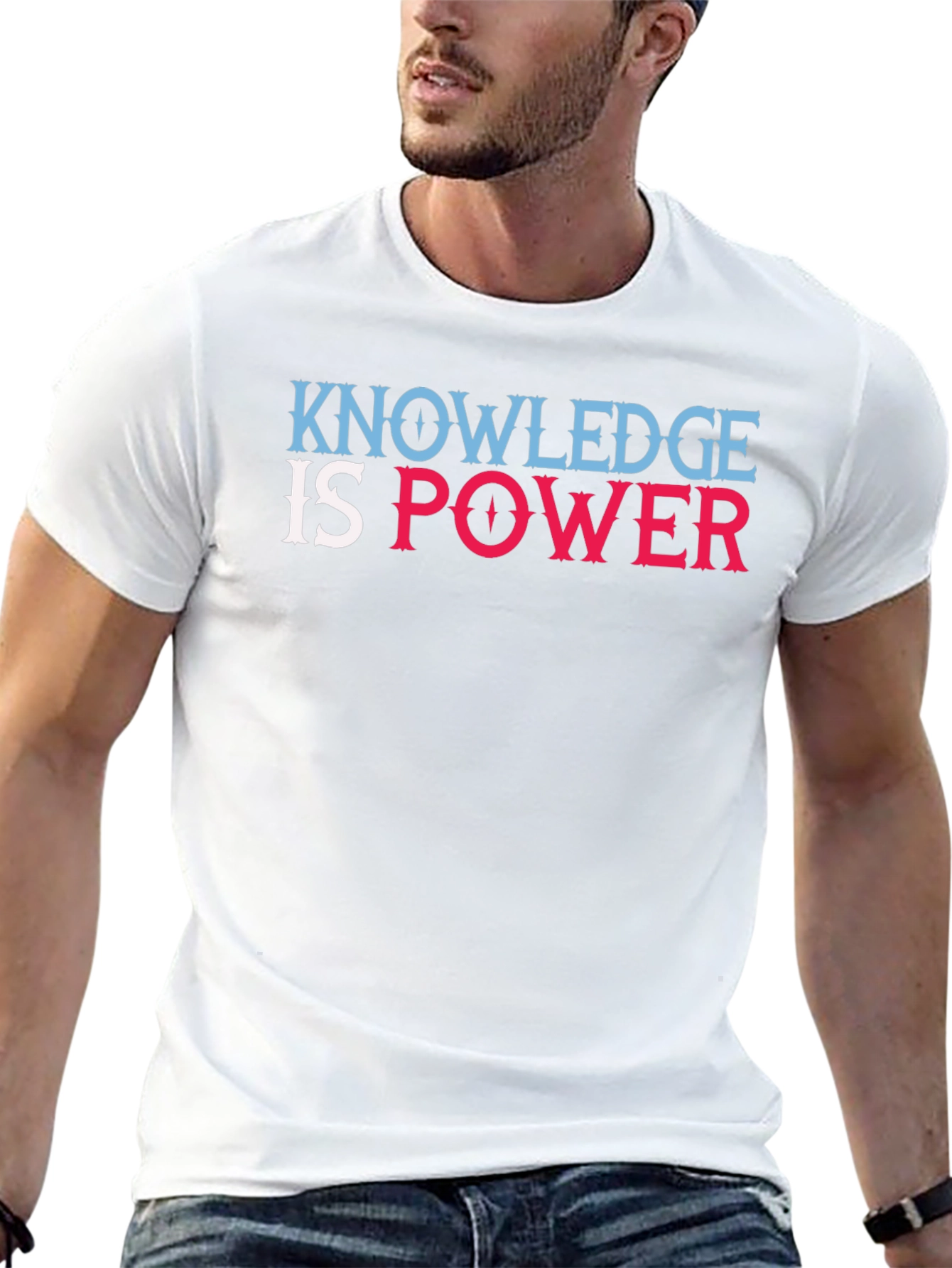 Knowledge is Power Graphic T-Shirt - Black