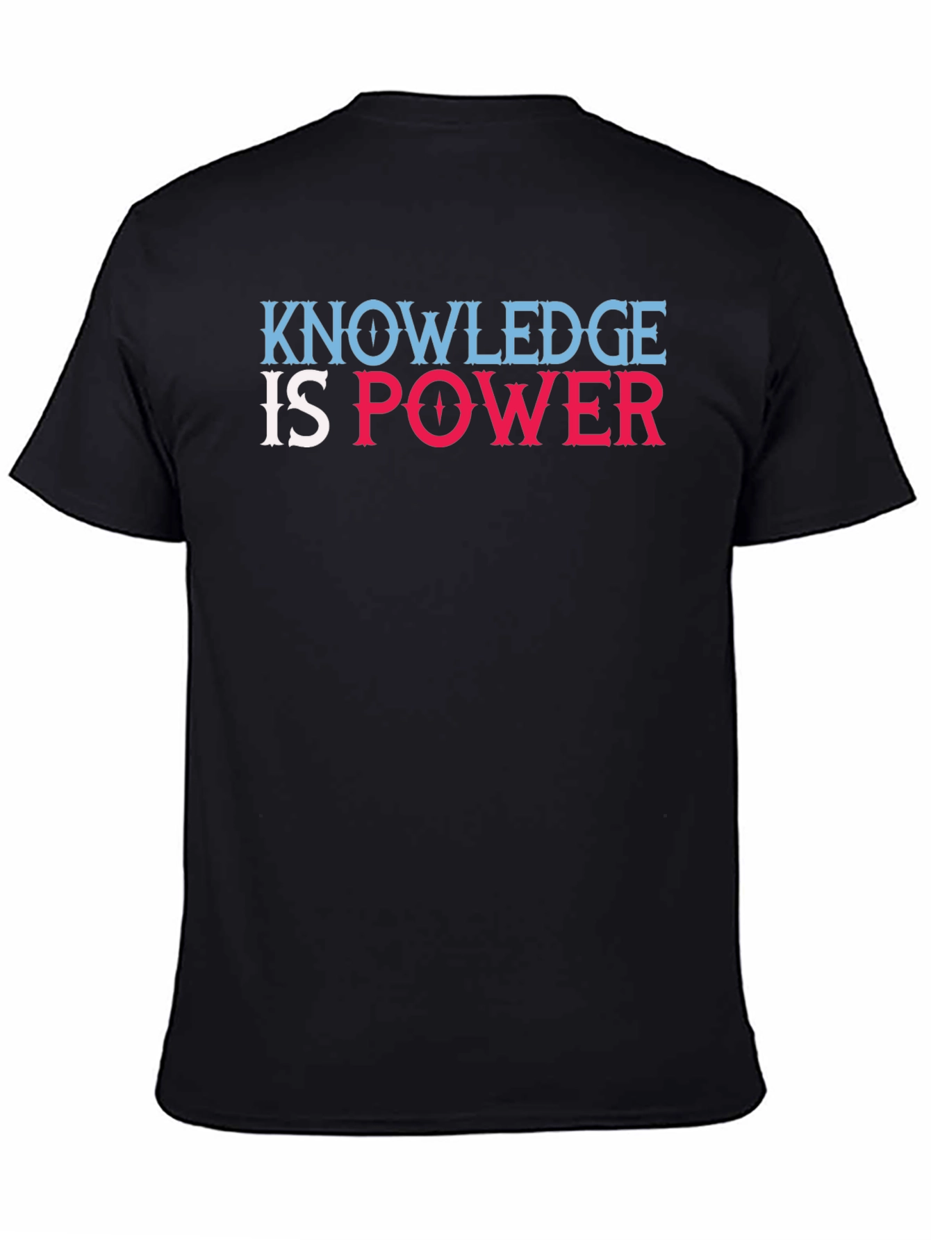 Knowledge is Power Graphic T-Shirt - Black