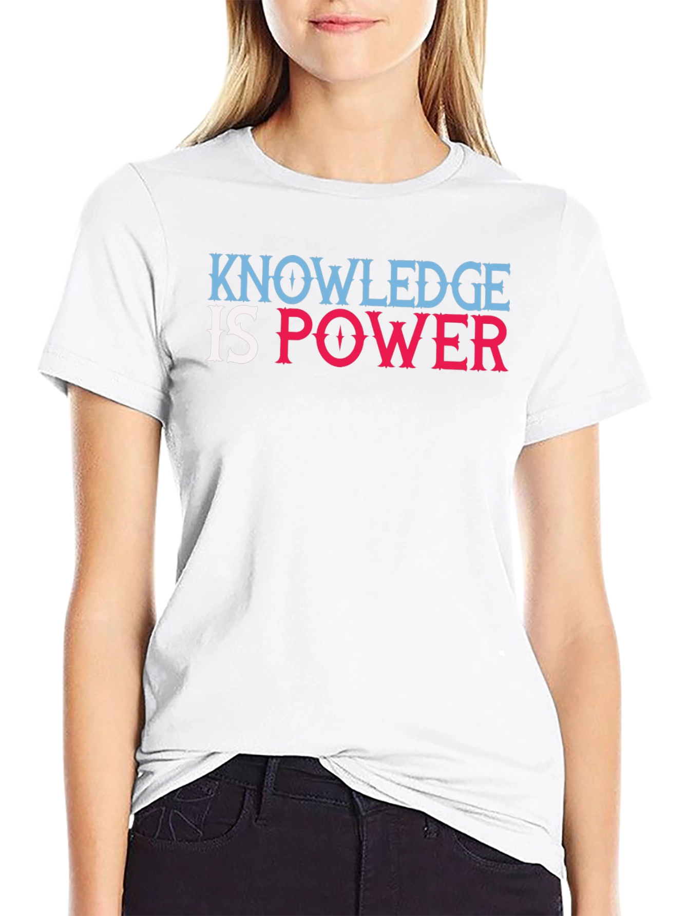 Knowledge is Power Graphic T-Shirt - Black