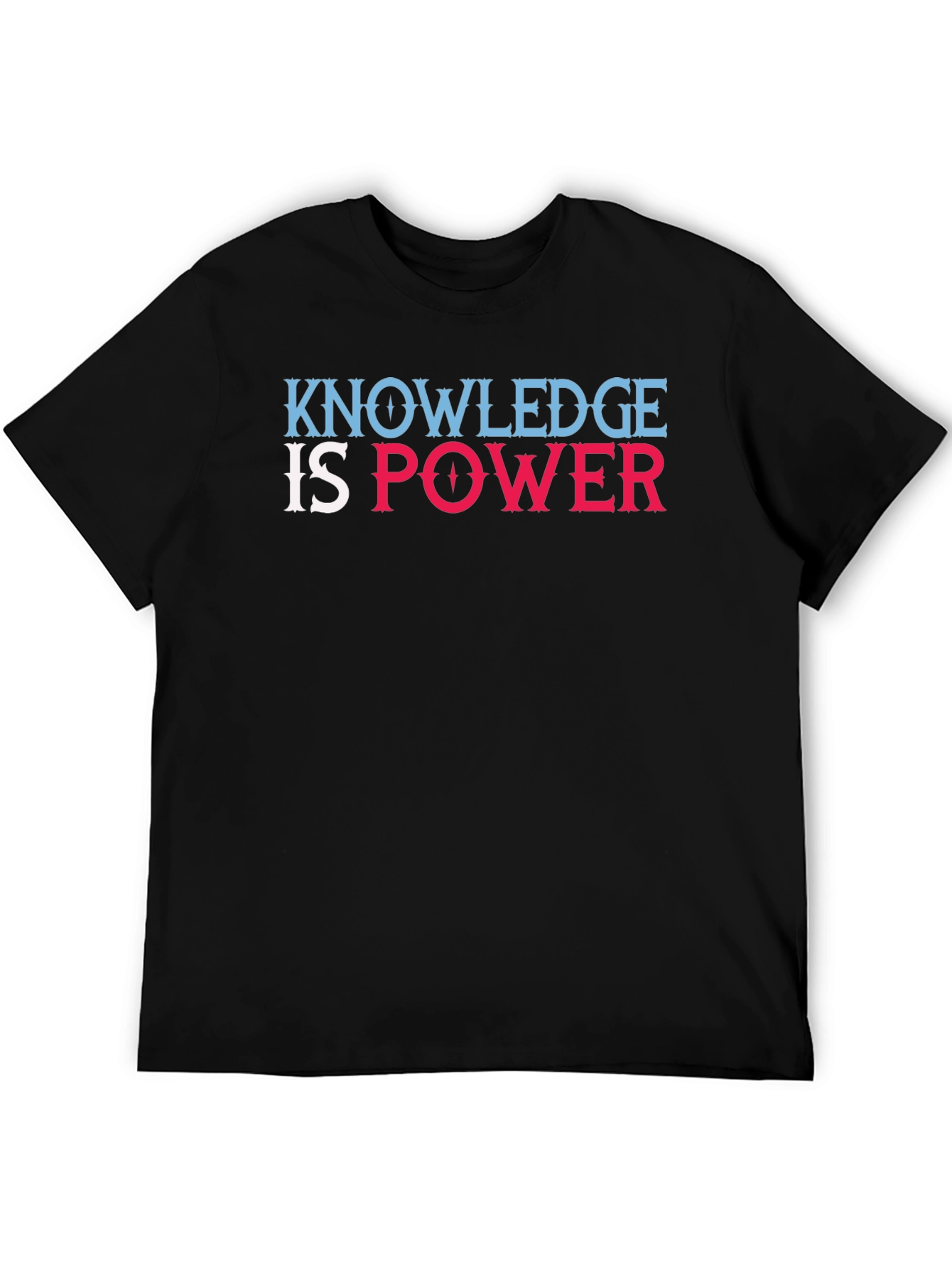 Knowledge is Power Graphic T-Shirt - Black