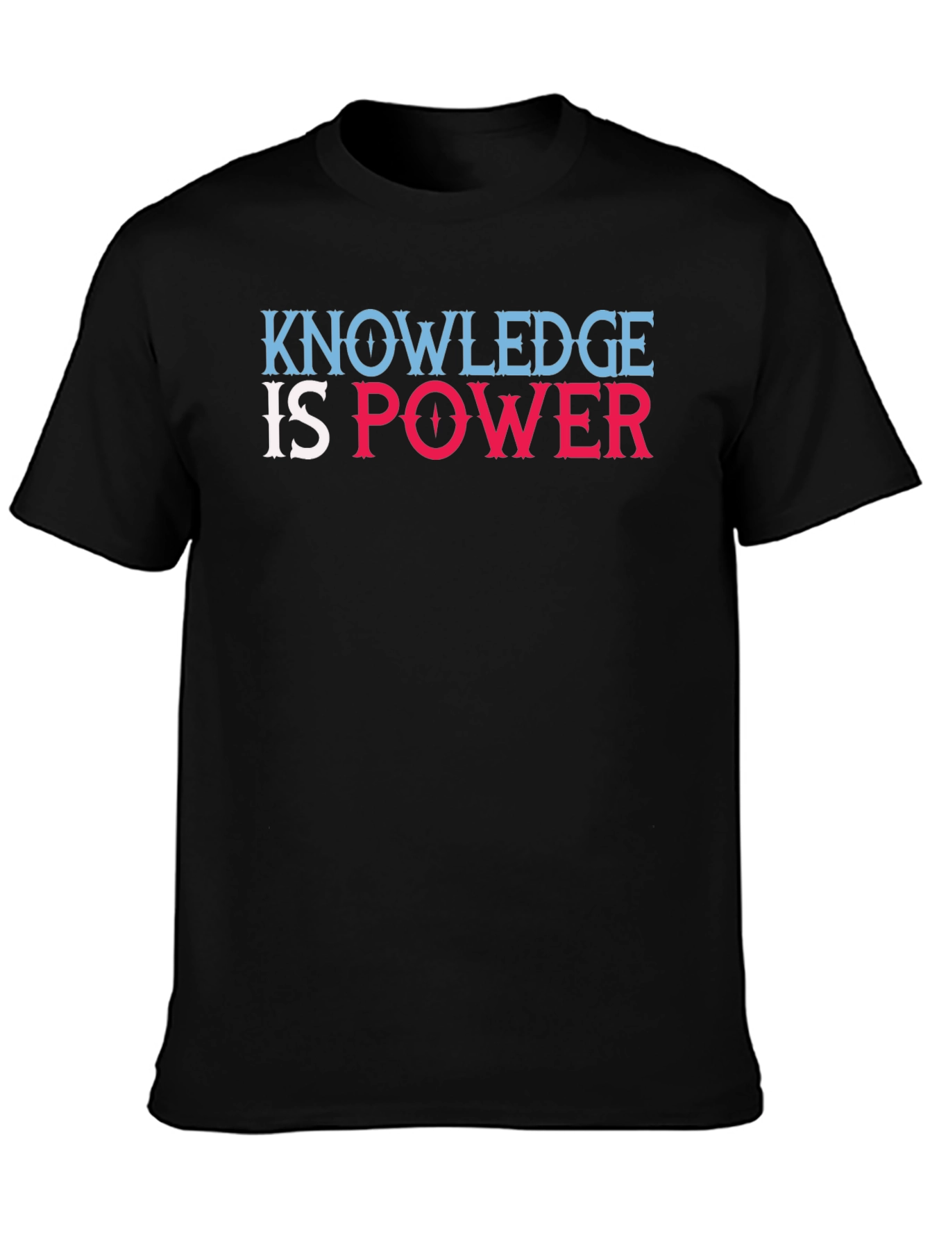 Knowledge is Power Graphic T-Shirt - Black