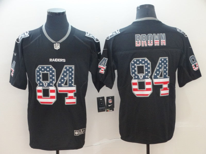 Men's Las Vegas Raiders Antonio Brown #84 Black Game Player Jerseys