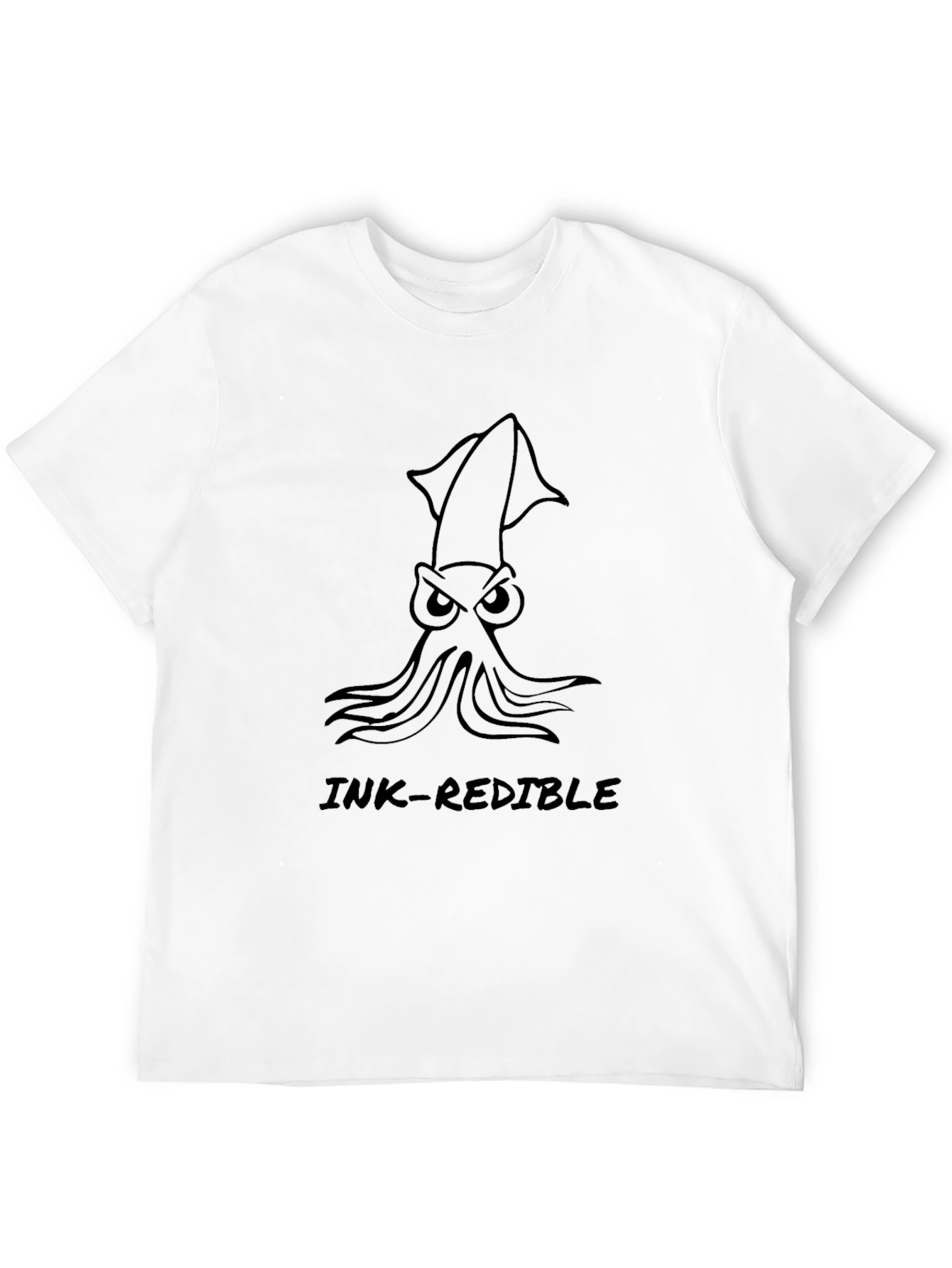 Ink-Redible Squid Graphic Black T-Shirt