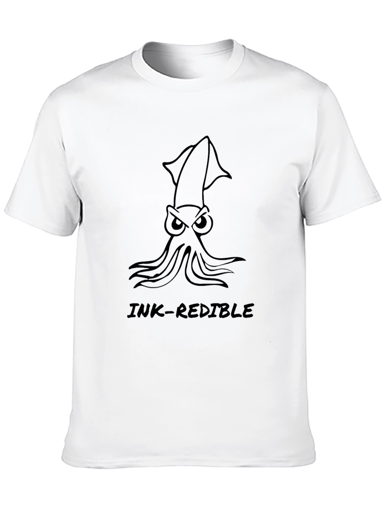 Ink-Redible Squid Graphic Black T-Shirt