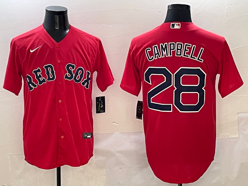 Men's Boston Red Sox Kristian Campbell #28 Red Replica Player Jerseys