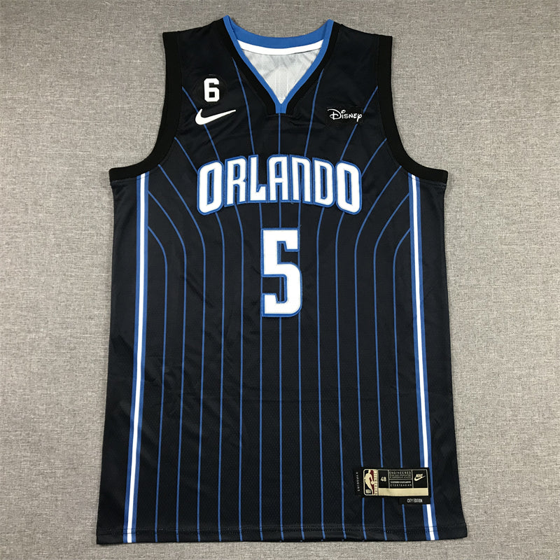 Men's Orlando Magic Paolo Banchero #5 Black 2022/23 Swingman Jerseys - Icon Edition