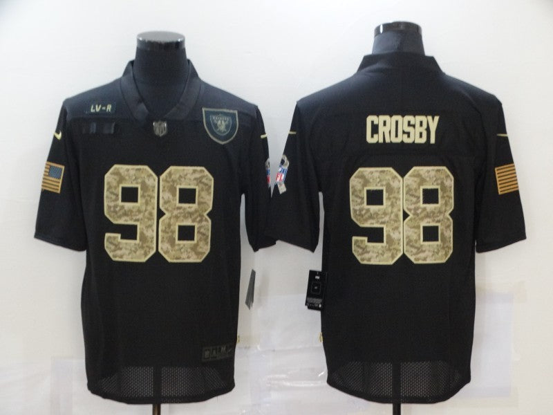 Men's Las Vegas Raiders Maxx Crosby #98 Black Player Game Jerseys