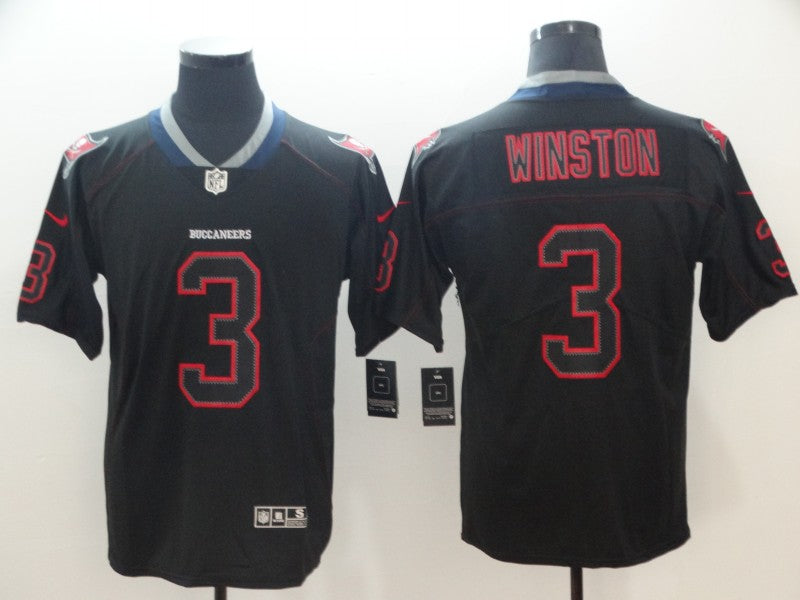 Men's Tampa Bay Buccaneers #3 Jameis Winston Black Game Jerseys