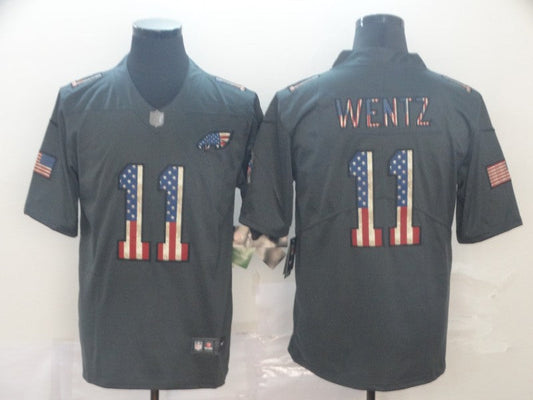 Men's Philadelphia Eagles Carson Wentz #11 Black Player Game Jerseys