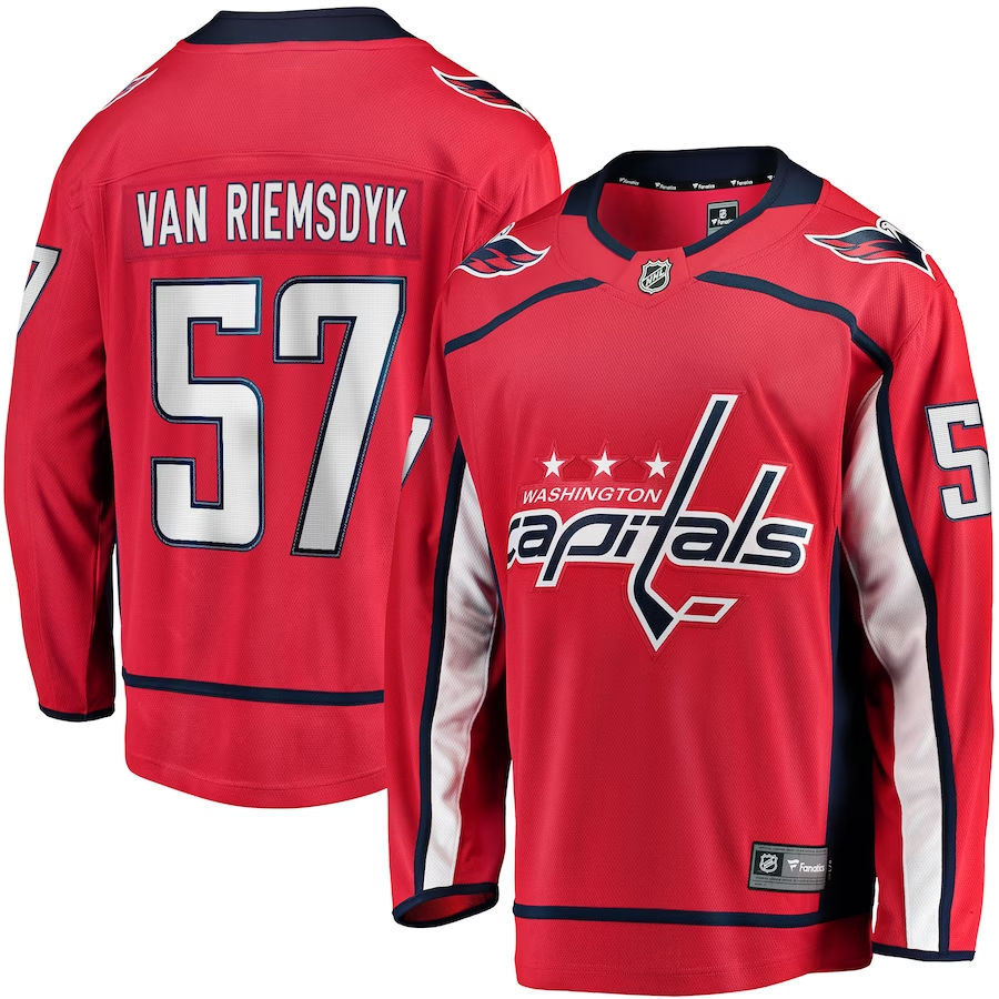 Men's Washington Capitals Trevor van Riemsdyk #57 Red Home Breakaway Jerseys