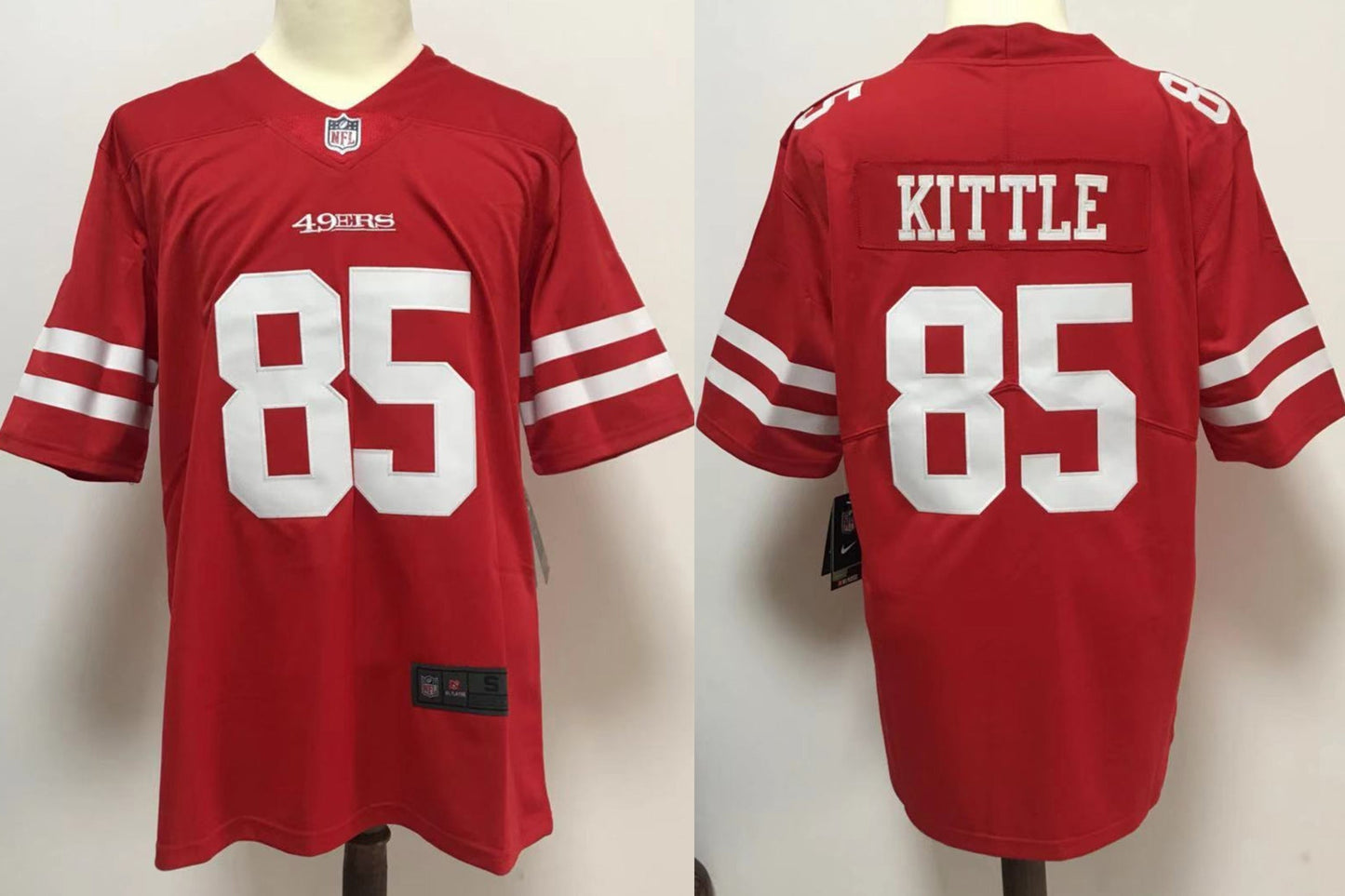 Men's San Francisco 49ers George Kittle Scarlet Vapor Limited Red Jerseys