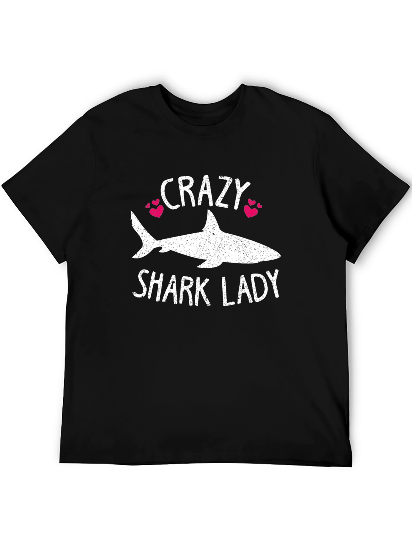 Crazy Shark Lady T-Shirt - Womens Novelty Tee
