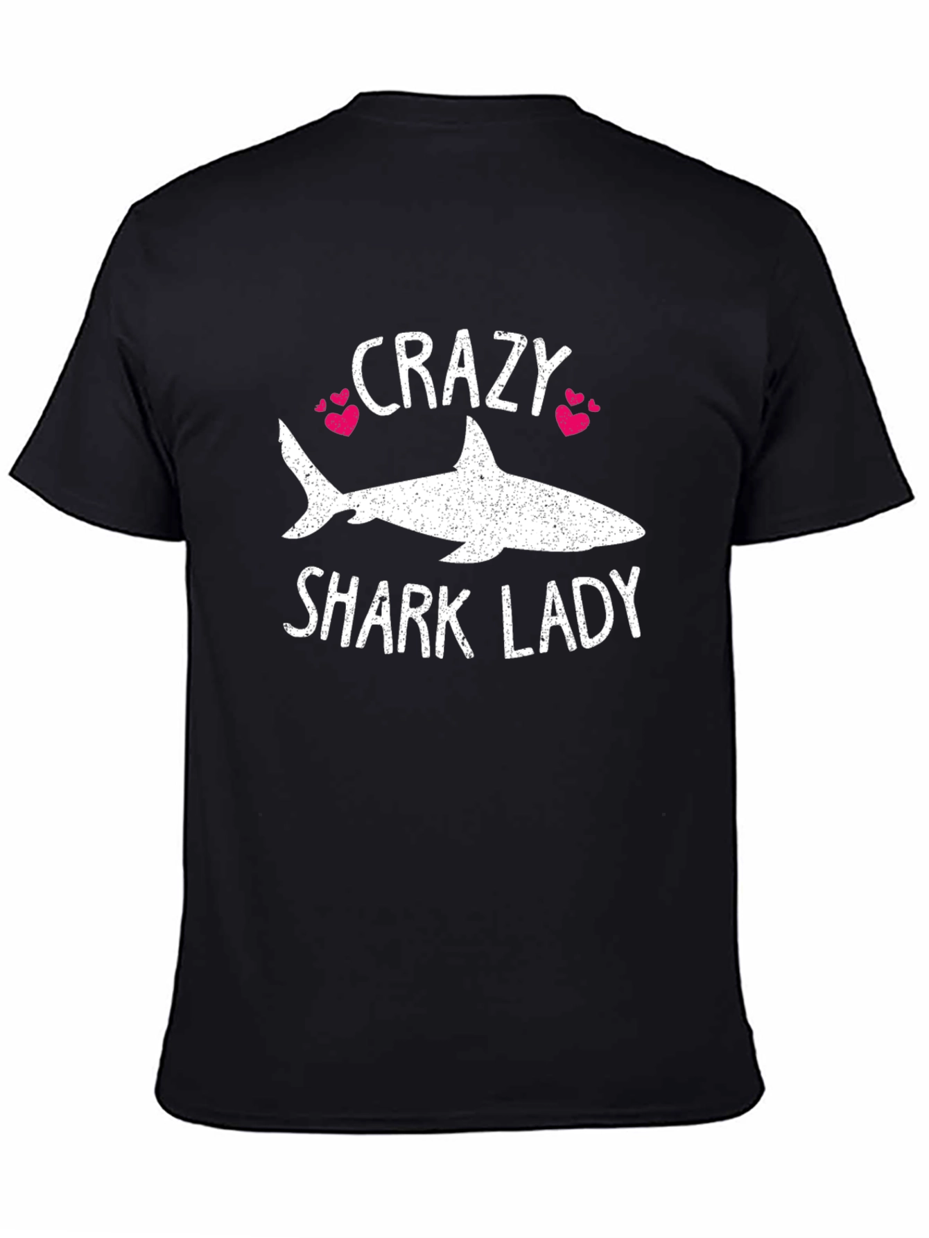 Crazy Shark Lady T-Shirt - Womens Novelty Tee