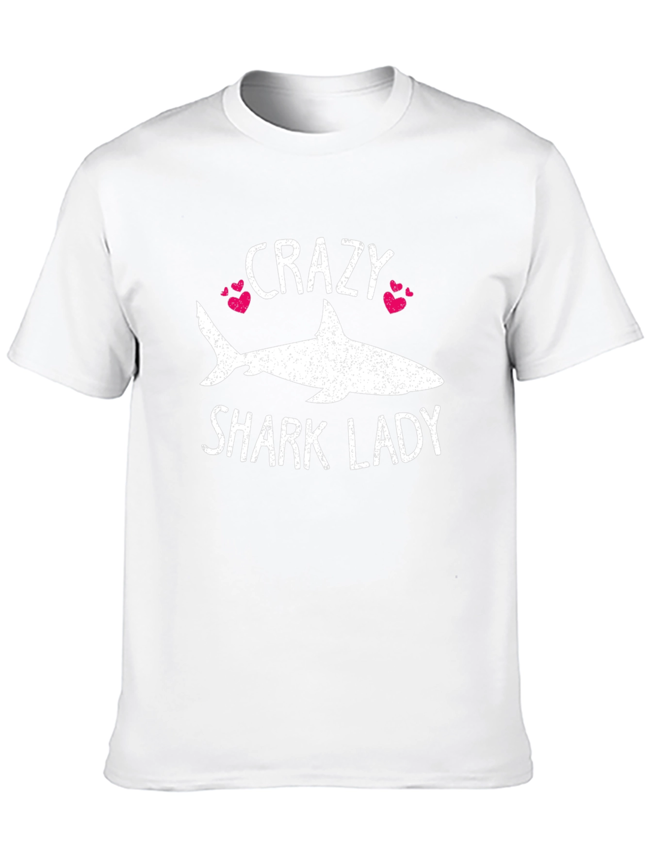 Crazy Shark Lady T-Shirt - Womens Novelty Tee