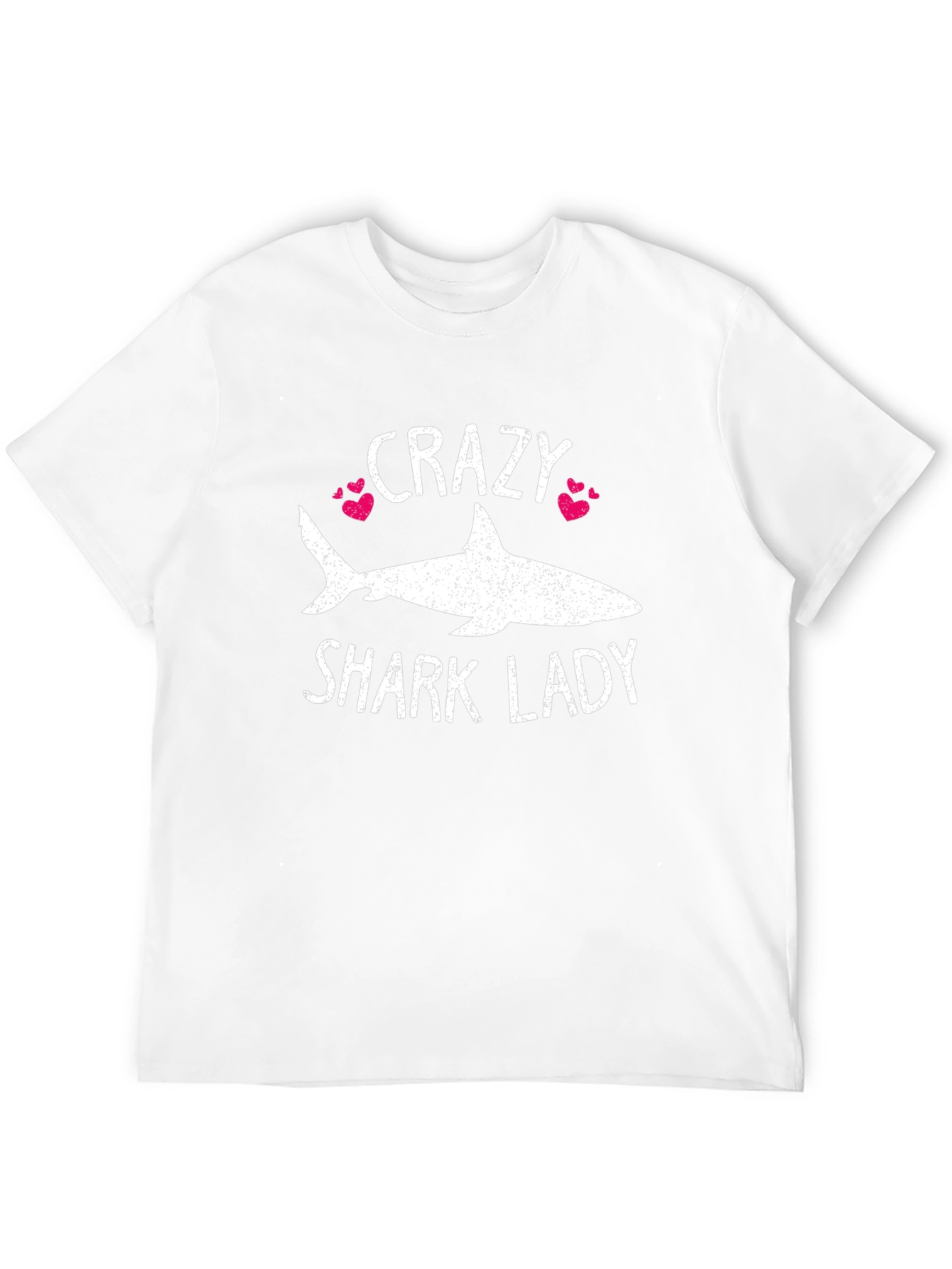 Crazy Shark Lady T-Shirt - Womens Novelty Tee