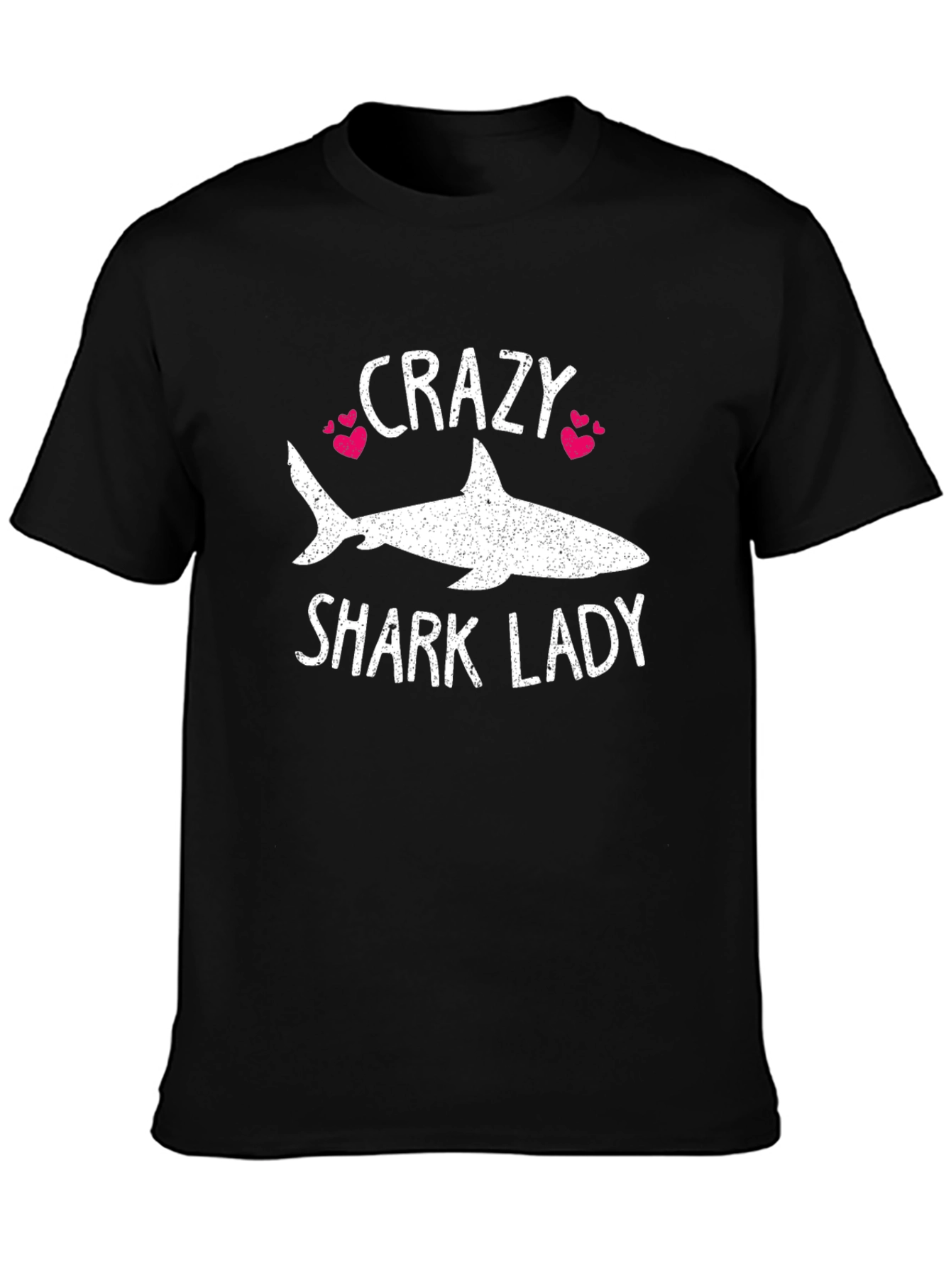 Crazy Shark Lady T-Shirt - Womens Novelty Tee