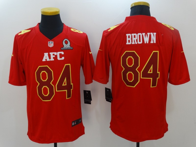 Men's Pittsburgh Steelers Antonio Brown #84 Red Game Jerseys