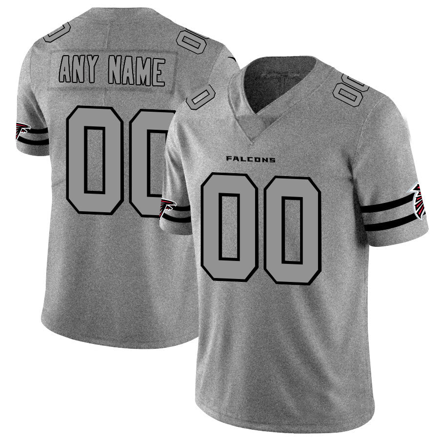 Custom1 Atlanta Falcons 2019 Gray Gridiron Gray Vapor Untouchable Limited Jerseys Stitched American Football Jerseys