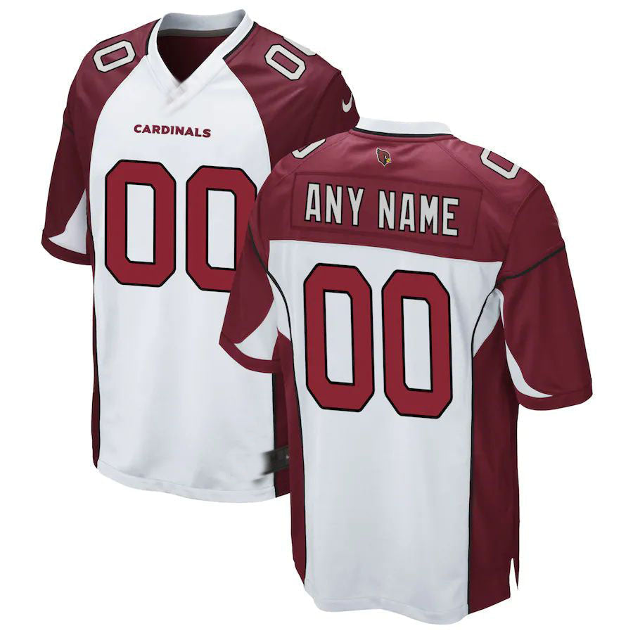 Custom1 Arizona Cardinals White Game Jerseys Stitched Football Jerseys