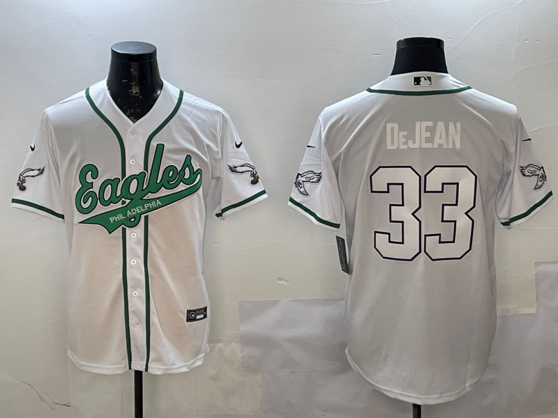 Men's Philadelphia Eagles Cooper DeJean #33 White Player Jerseys