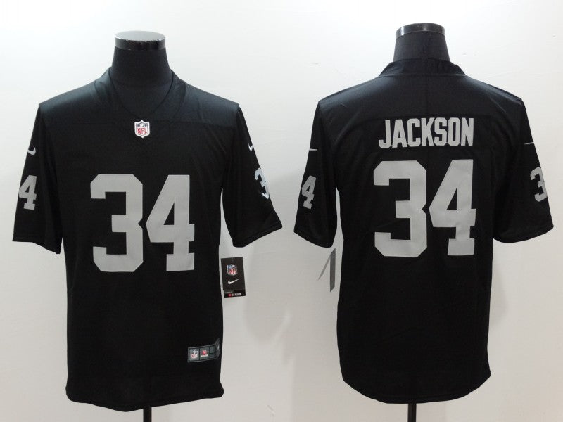 Men's Las Vegas Raiders Bo Jackson #34 Black Game Jerseys