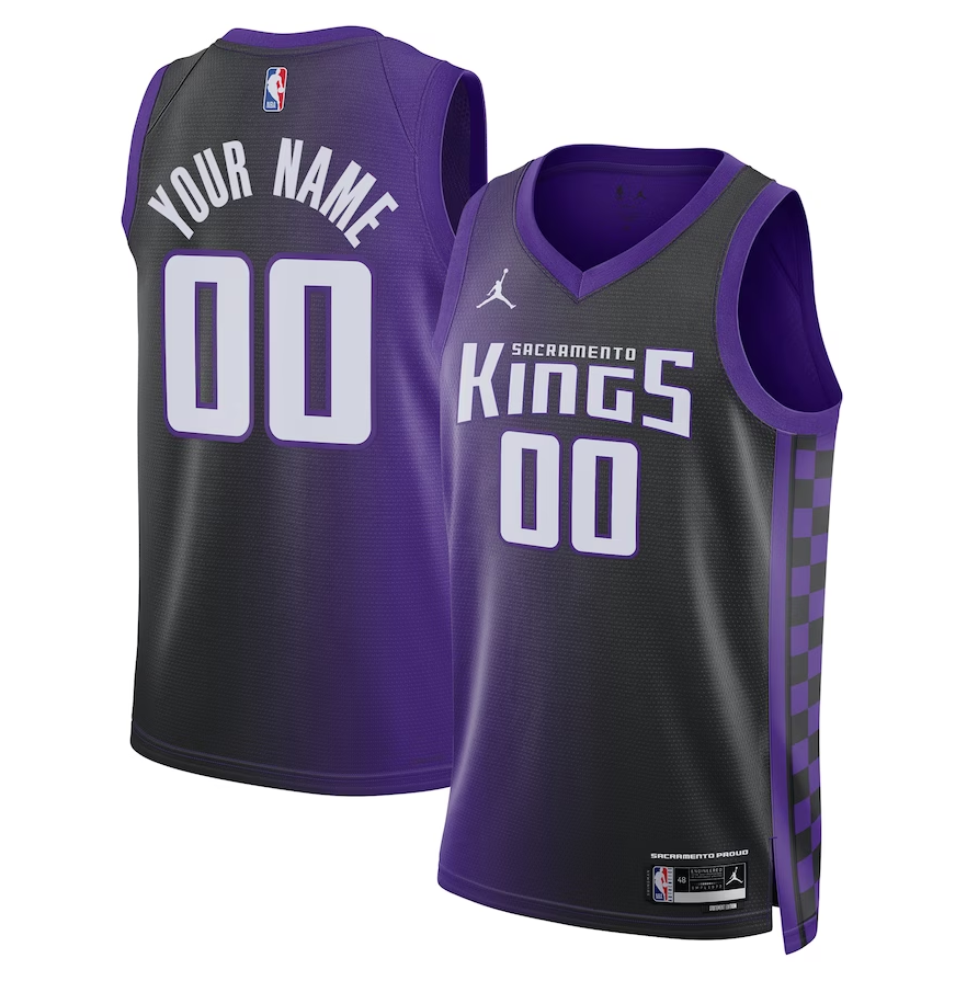 Men's Sacramento Kings Purple Swingman Custom Jerseys - Statement Edition