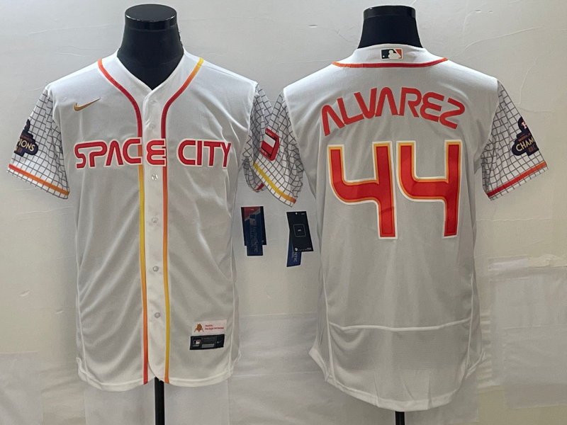 Men's Houston Astros Yordan Alvarez #44 White City Connect Replica Player Jerseys