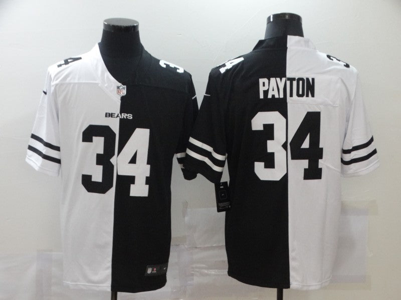 Men's Chicago Bears Walter Payton #34 Black/White Game Jerseys