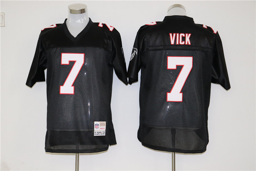 Men's Atlanta Falcons Michael Vick Mitchell & Ness Black Legacy Replica Jerseys