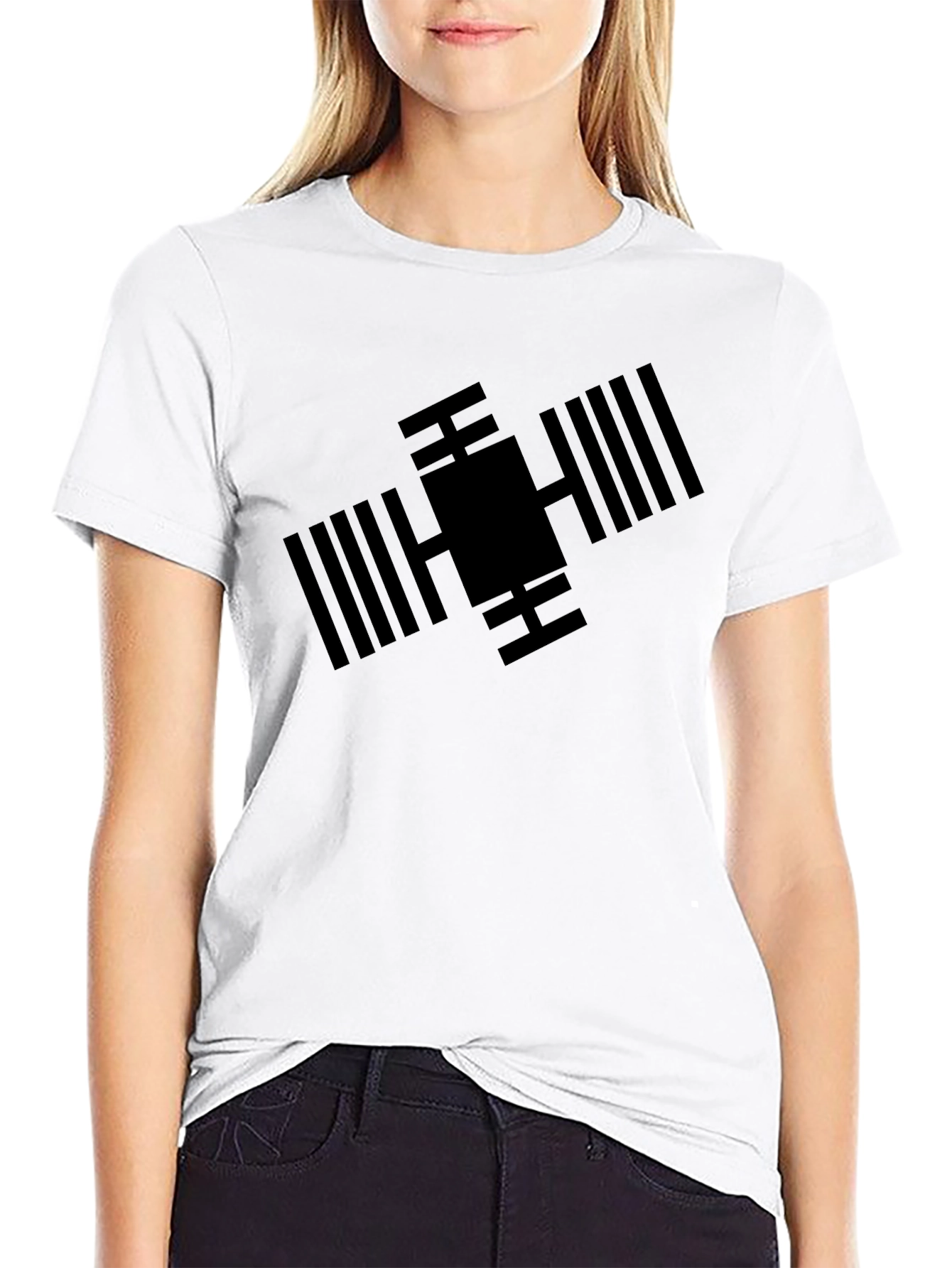 ISS Satellite Graphic Tee - Modern Space Design T-Shirt