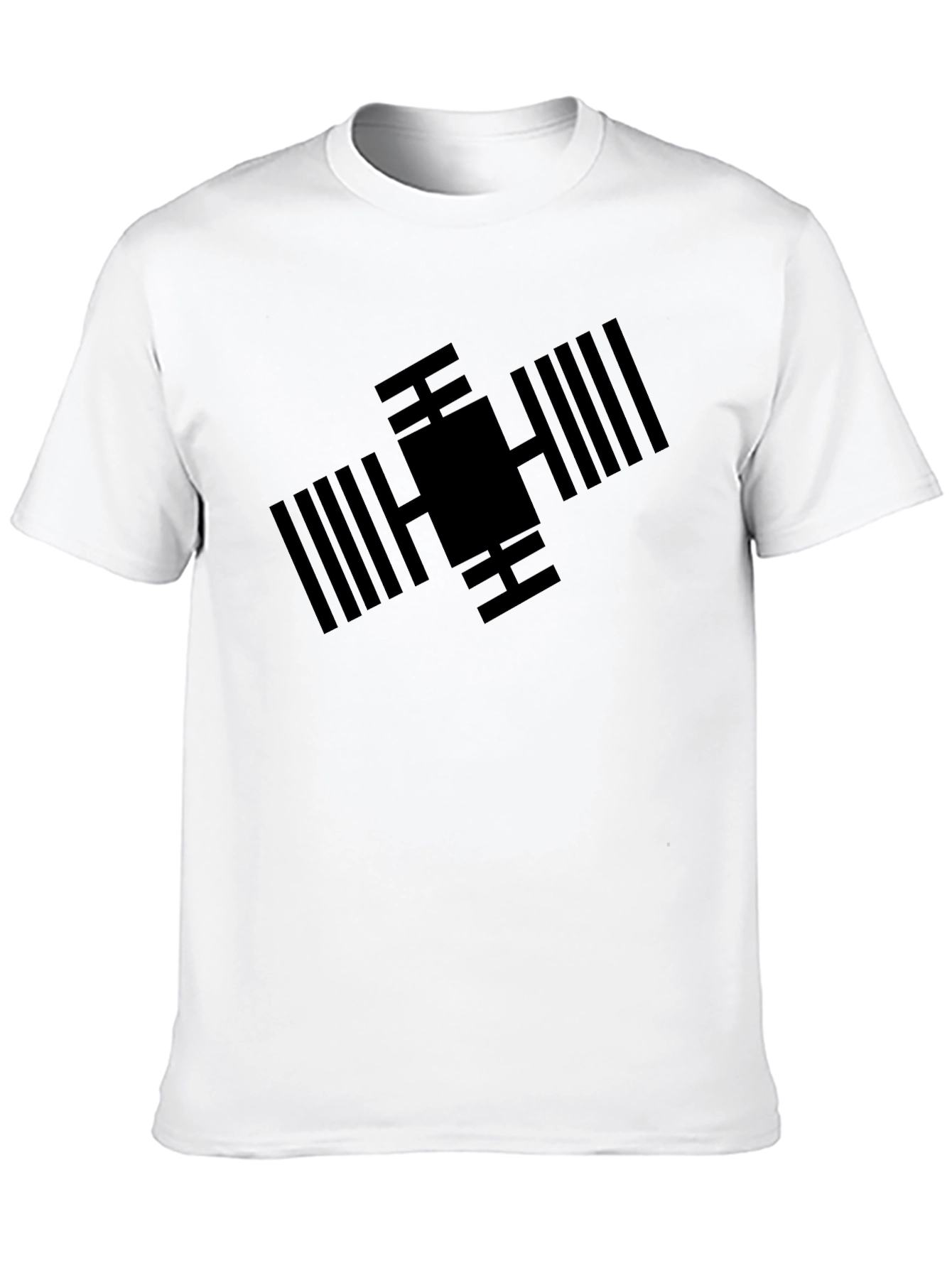 ISS Satellite Graphic Tee - Modern Space Design T-Shirt