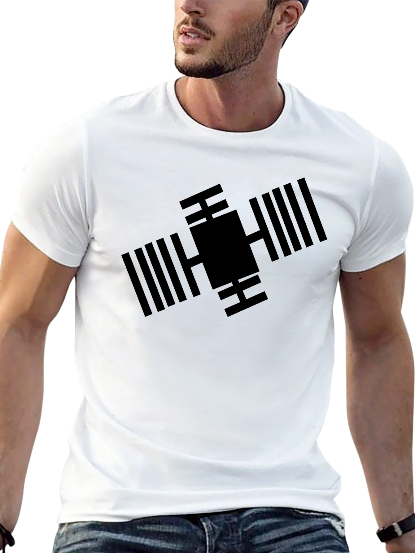 ISS Satellite Graphic Tee - Modern Space Design T-Shirt