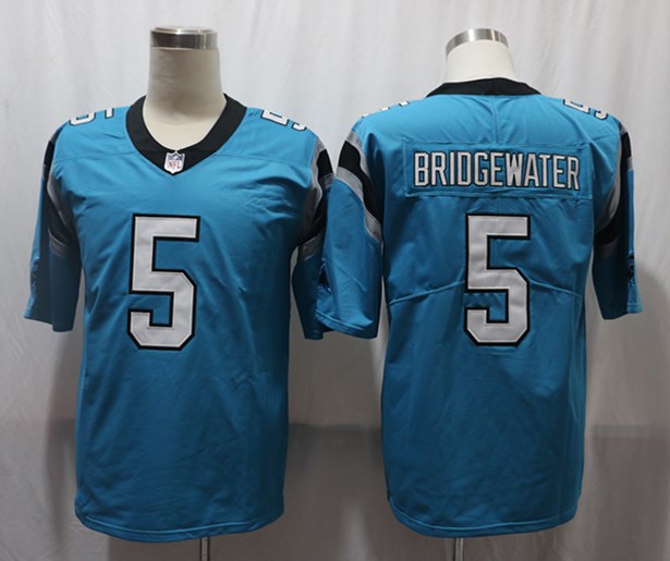 Men's Carolina Panthers Teddy Bridgewater #5 Blue Game Jerseys