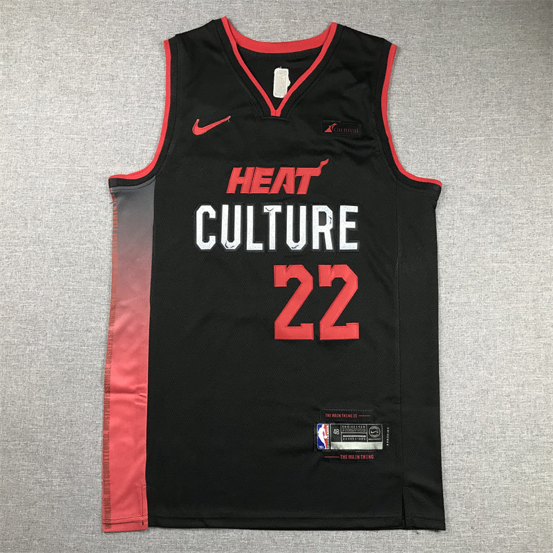 Men's Miami Heat Jimmy Butler #22 Black 2023/24 Swingman Jerseys - City Edition