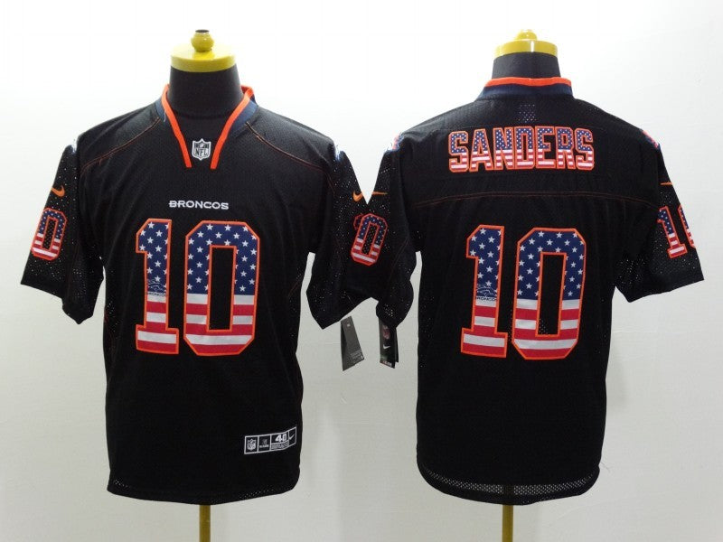 Men's Denver Broncos Emmanuel Sanders #10 Black Game Jerseys