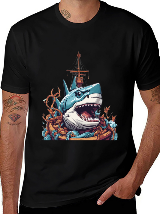 Shark Attack T-Shirt - Nautical Graphic Tee