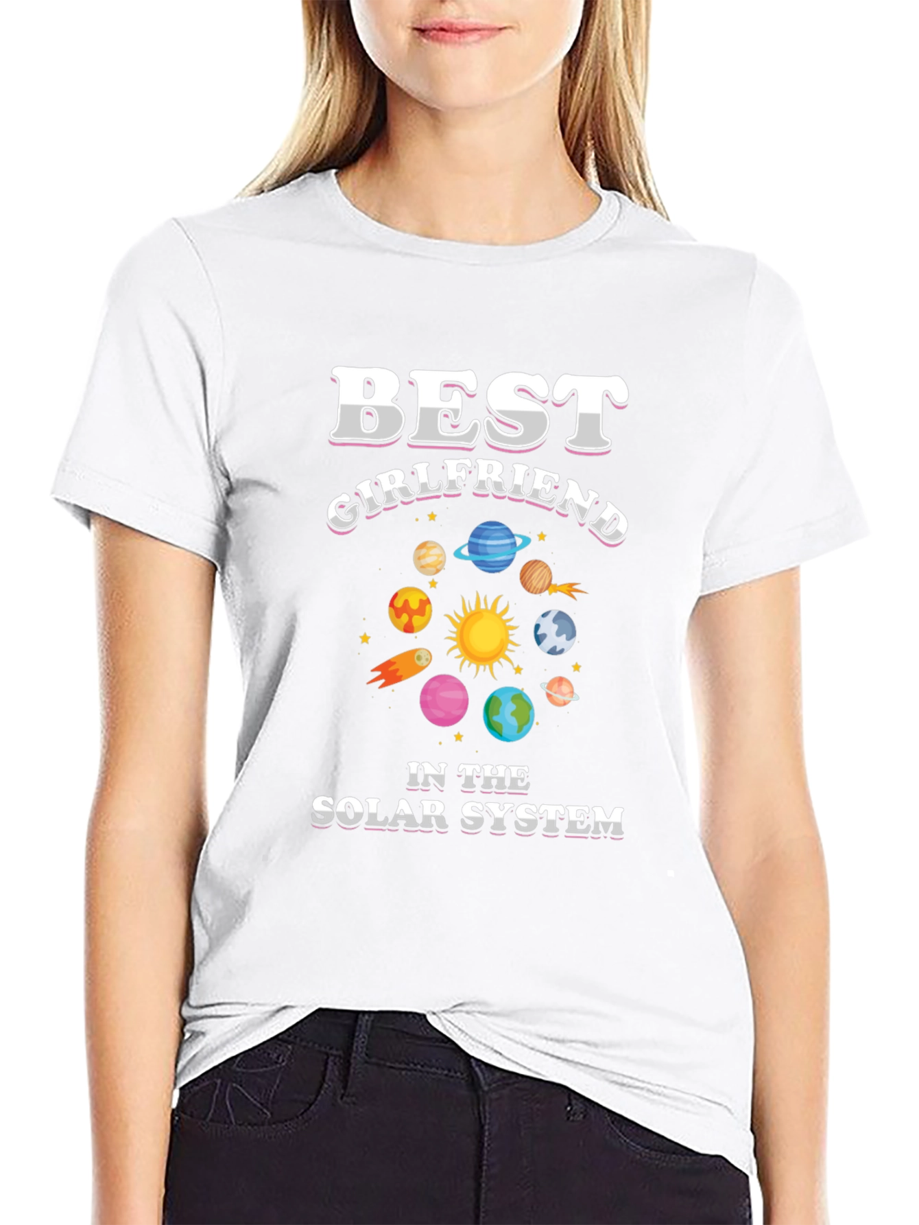 Best Girlfriend in the Solar System Graphic T-Shirt