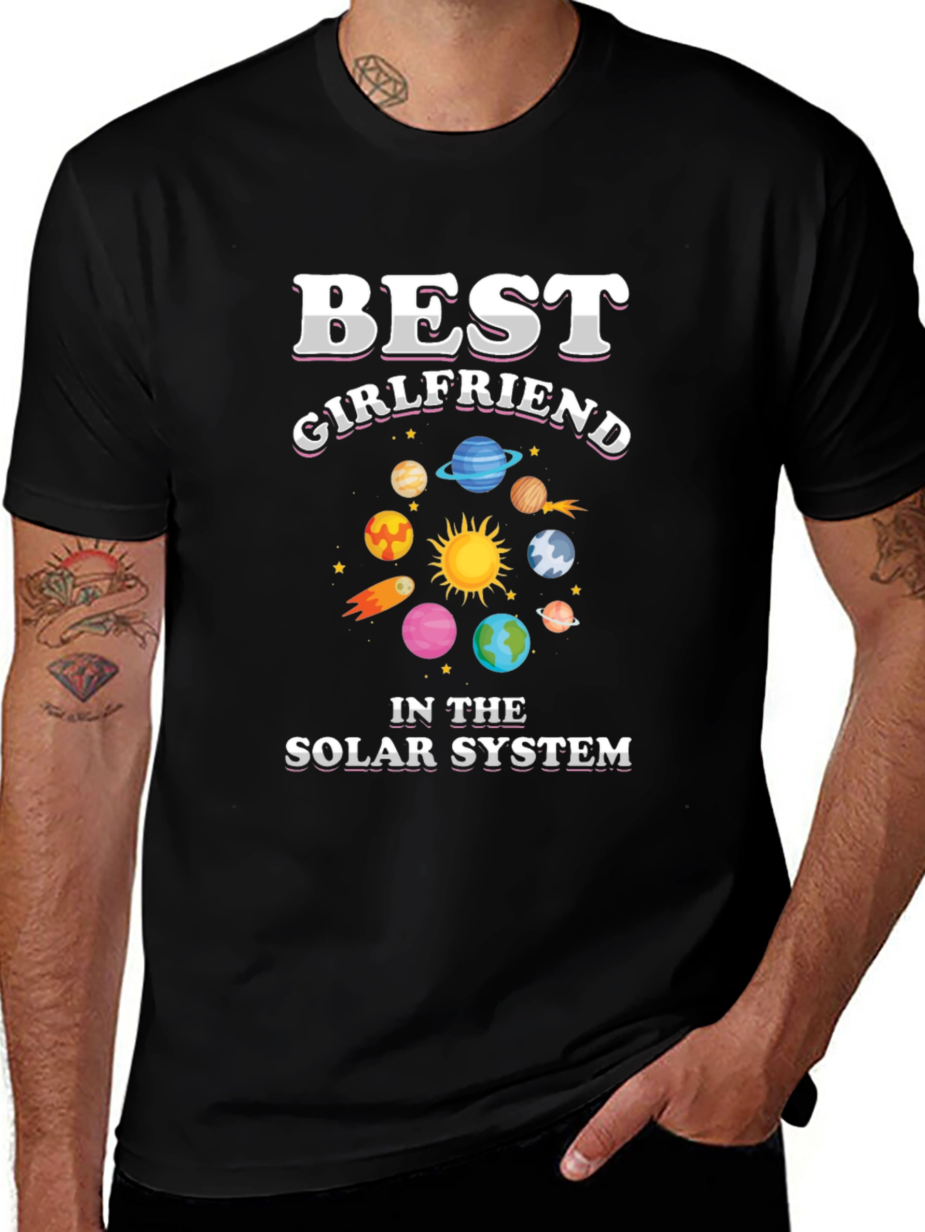 Best Girlfriend in the Solar System Graphic T-Shirt
