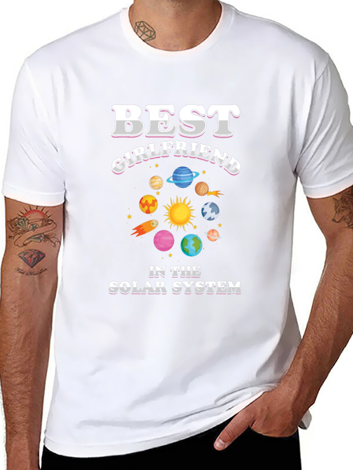 Best Girlfriend in the Solar System Graphic T-Shirt