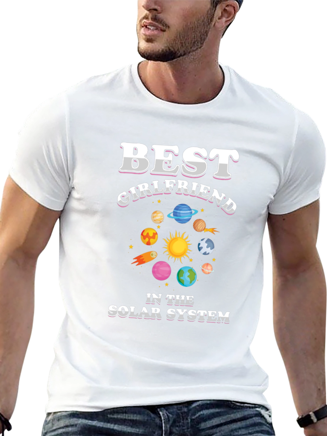 Best Girlfriend in the Solar System Graphic T-Shirt