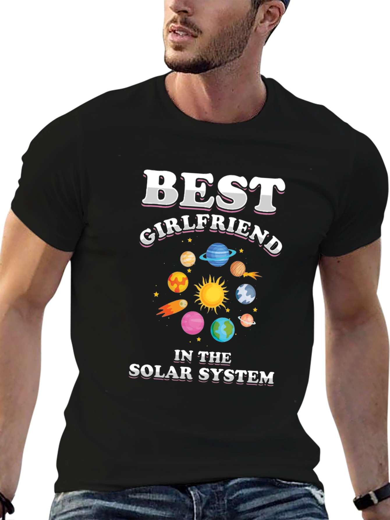 Best Girlfriend in the Solar System Graphic T-Shirt