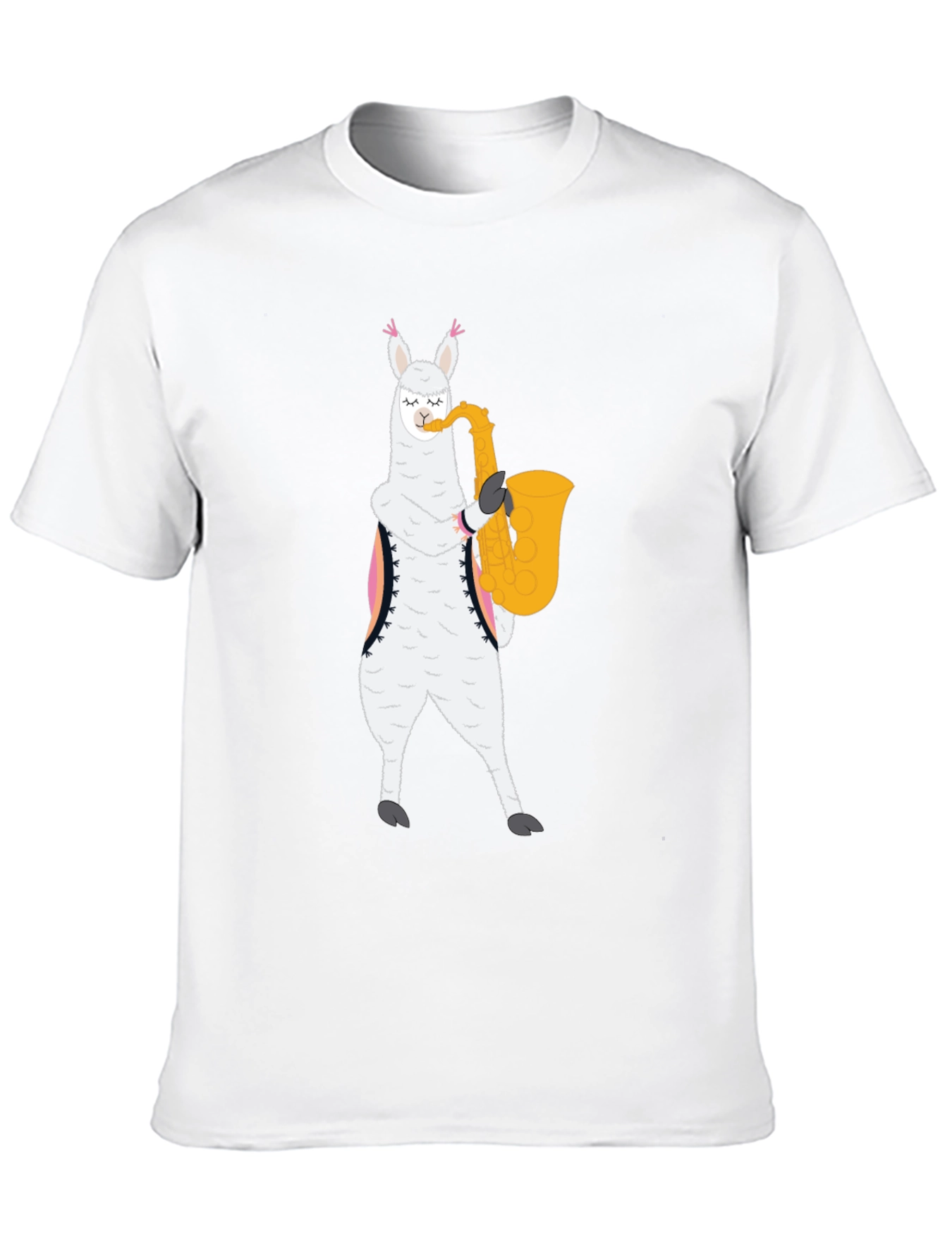 Saxophone Llama Graphic Tee