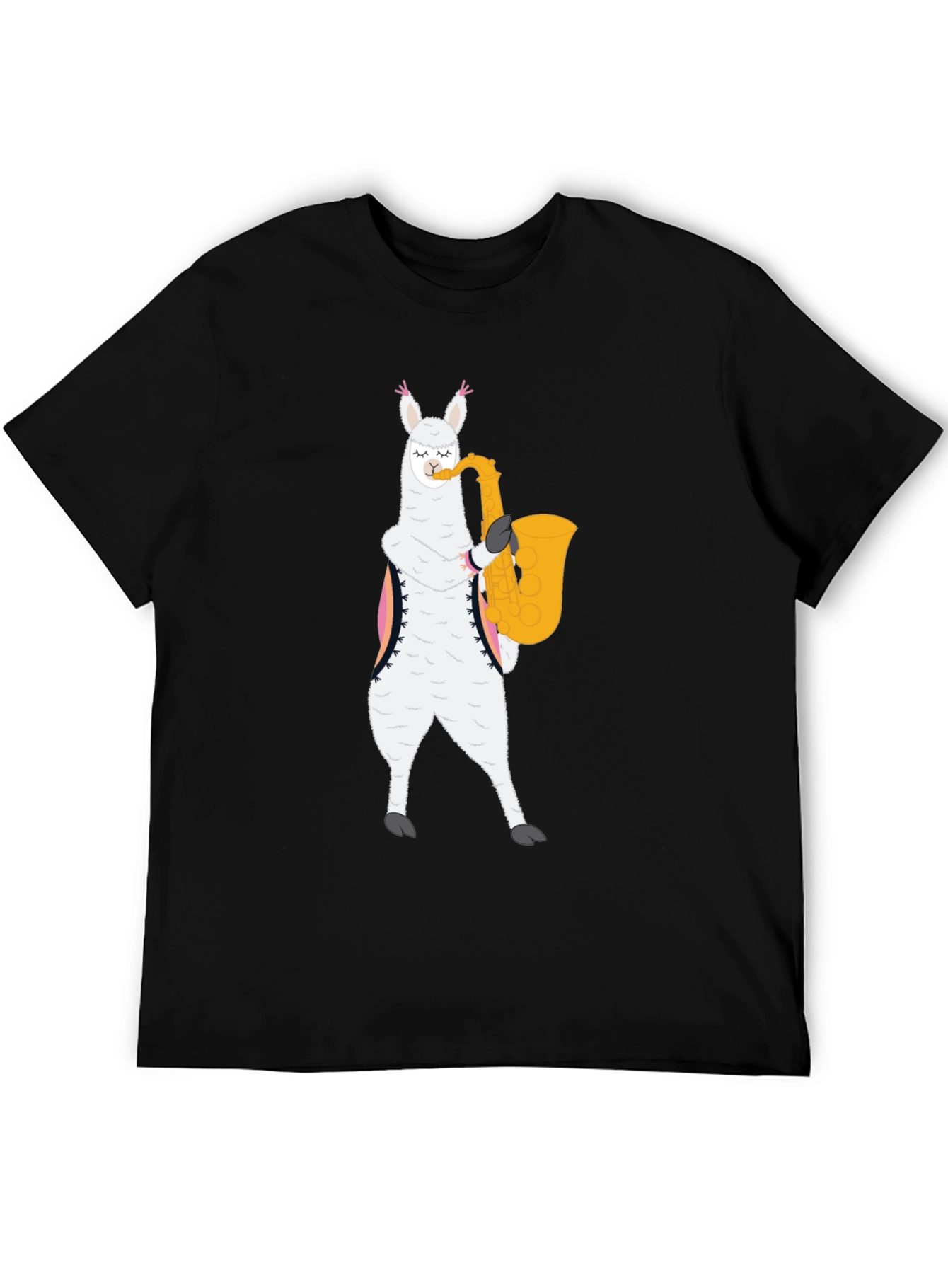 Saxophone Llama Graphic Tee