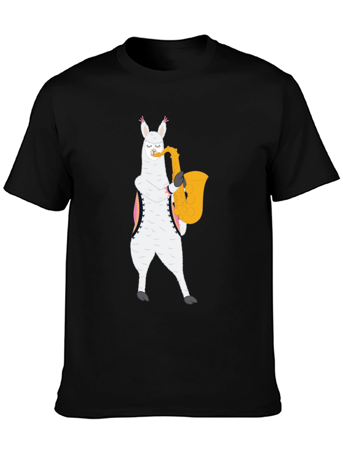 Saxophone Llama Graphic Tee