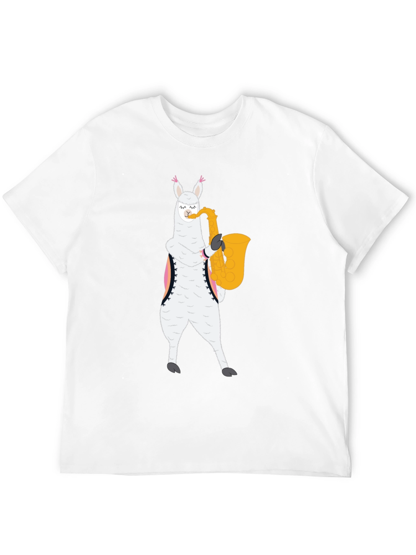 Saxophone Llama Graphic Tee