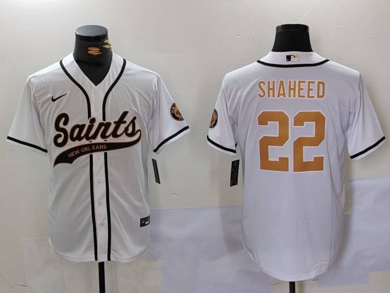 Men's New Orleans Saints Rashid Shaheed #22 White Game Jerseys