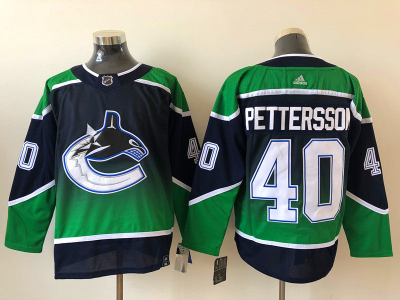 Men's Vancouver Canucks Elias Pettersson #40 Black Breakaway Player Jerseys