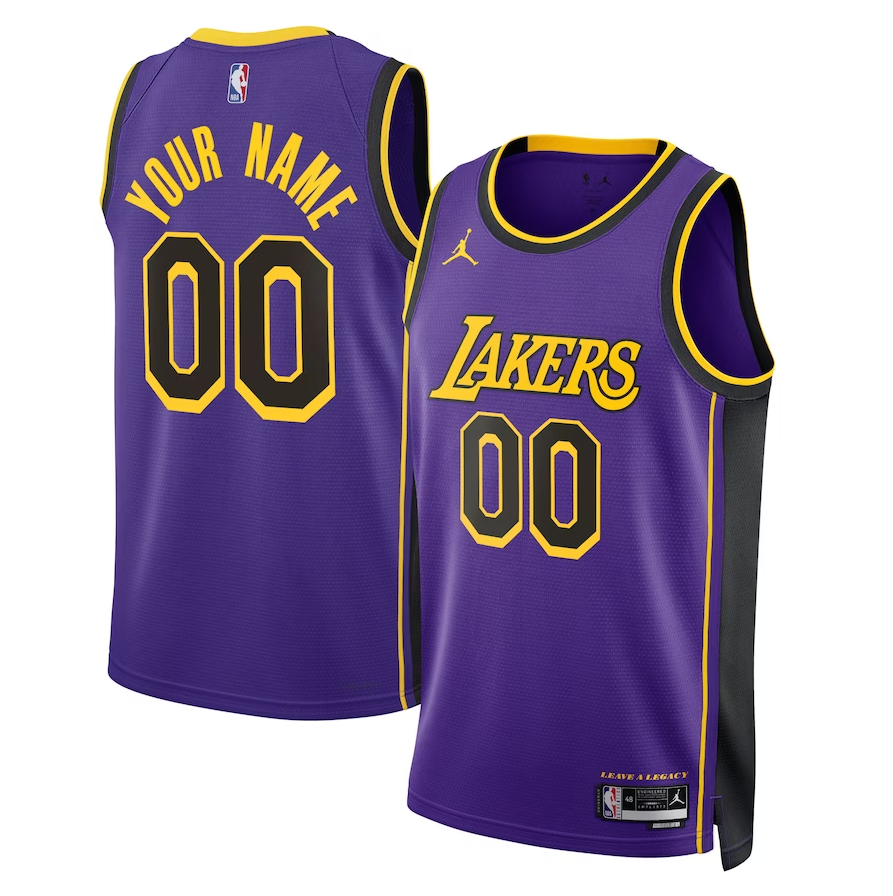Men's Los Angeles Lakers Custom Swingman Jerseys - Purple