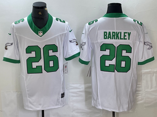 Men's Philadelphia Eagles Saquon Barkley #26 White Vapor F.U.S.E. Limited Jerseys