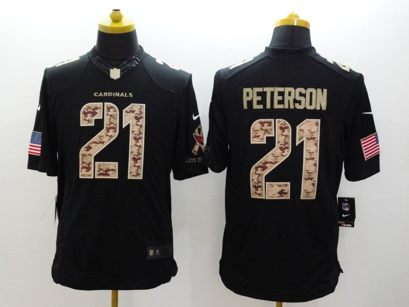 Men's Arizona Cardinals Patrick Peterson #21 Black Player Game Jerseys